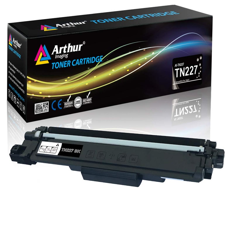 Arthur Imaging خراطيش حبر بديلة متوافقة مع شريحة من آرثر لإخوان TN227 (أسود، 1 عبوة) (TN227BK) - Image 1